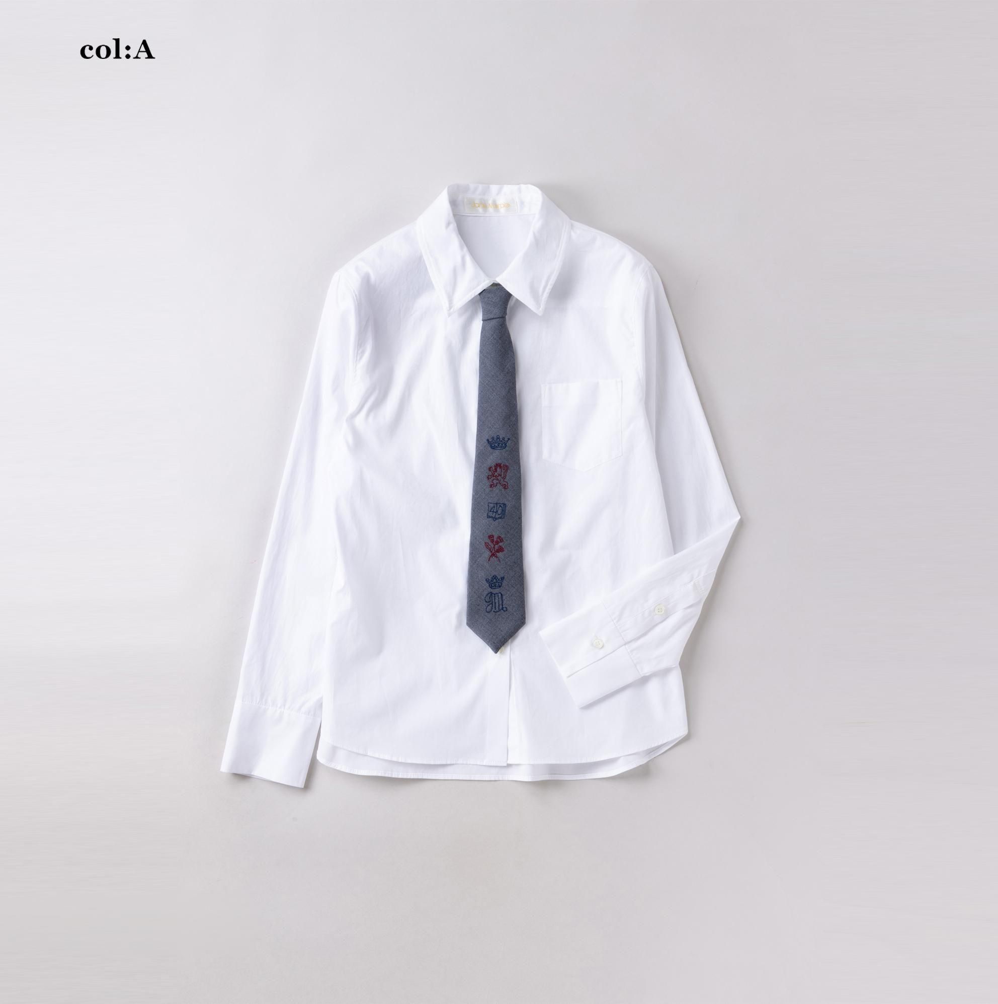 ジェーンマープル　ドミトリーモチーフ　ワイヤーカラー ネクタイシャツ ワイヤーカラー ネクタイシャツ - Jane Marple Online Shop