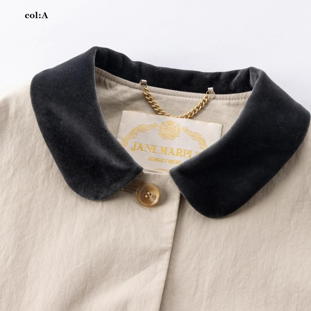 ジェーンマープル　ベルベットカラー タックフレアコート ベルベットカラー タックフレアコート - Jane Marple Online Shop