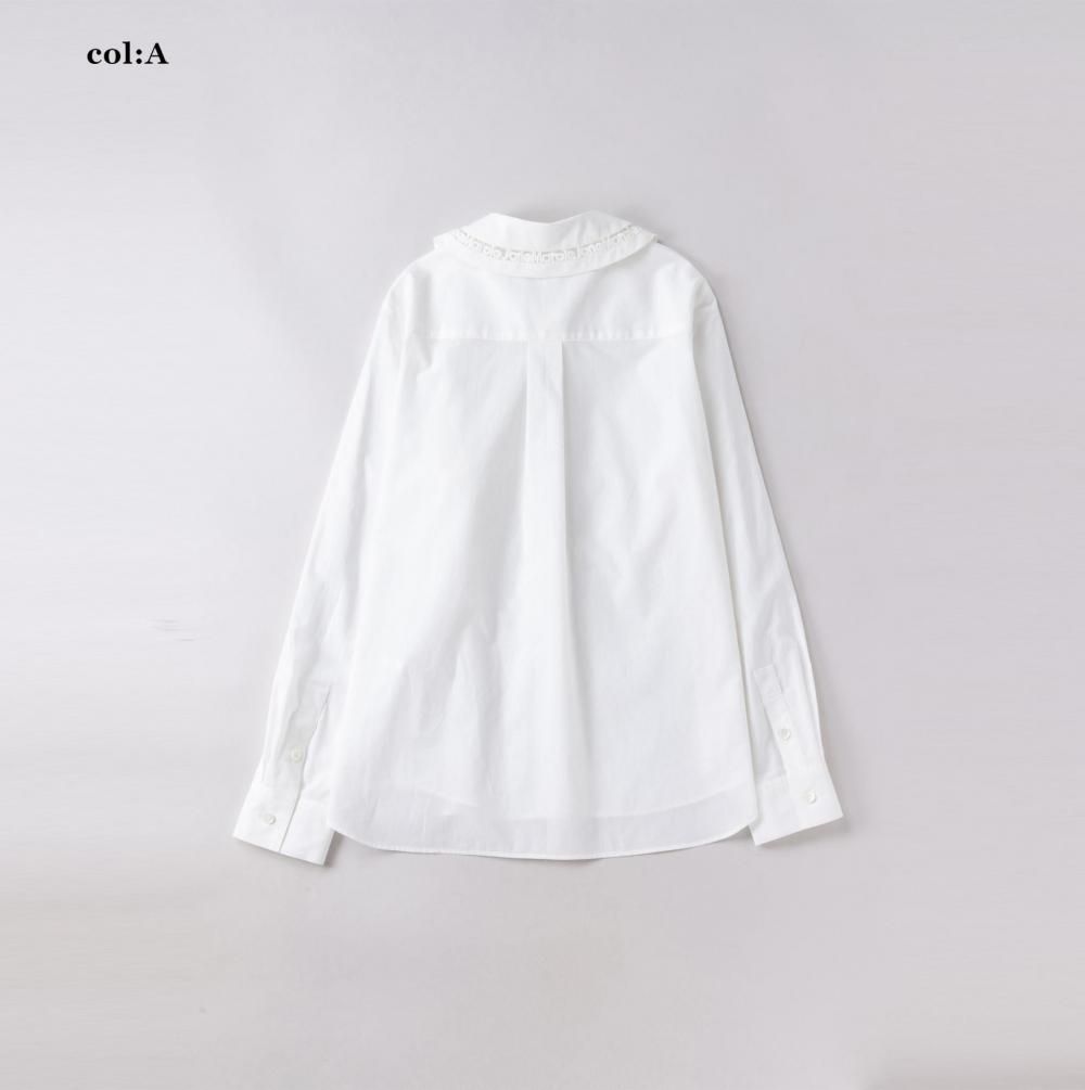 ロゴレースカラー シャツ - Jane Marple Online Shop
