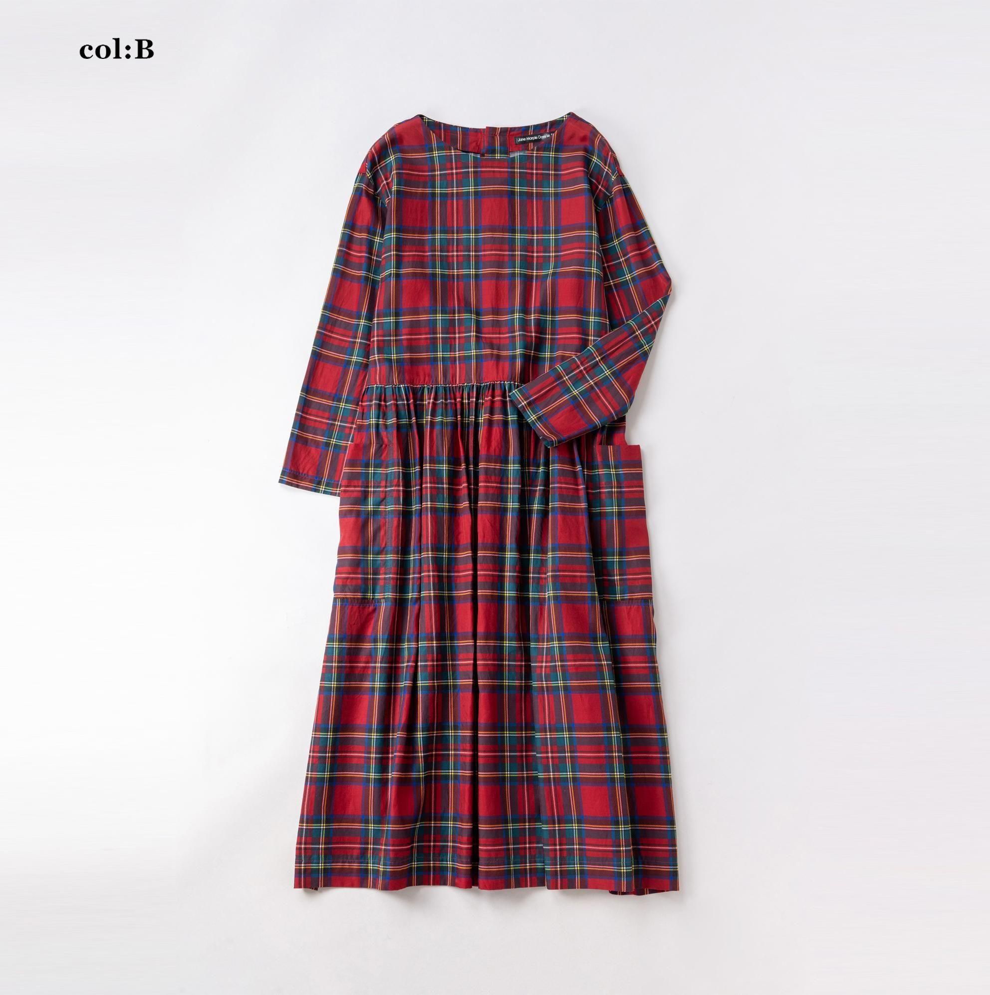 ヴィンテージタータンチェック タブリエドレス - Jane Marple Online Shop