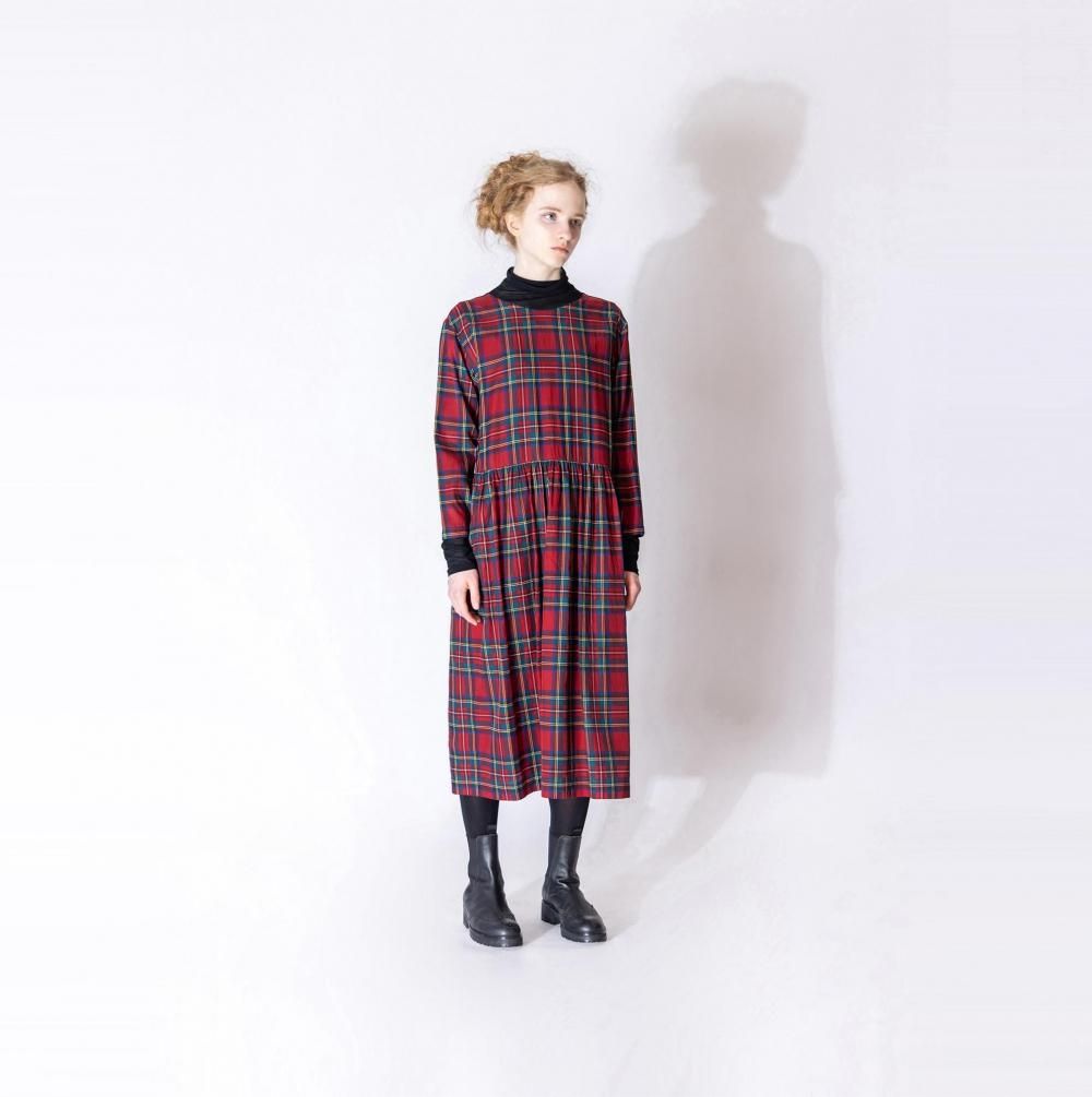 ヴィンテージタータンチェック タブリエドレス - Jane Marple Online Shop