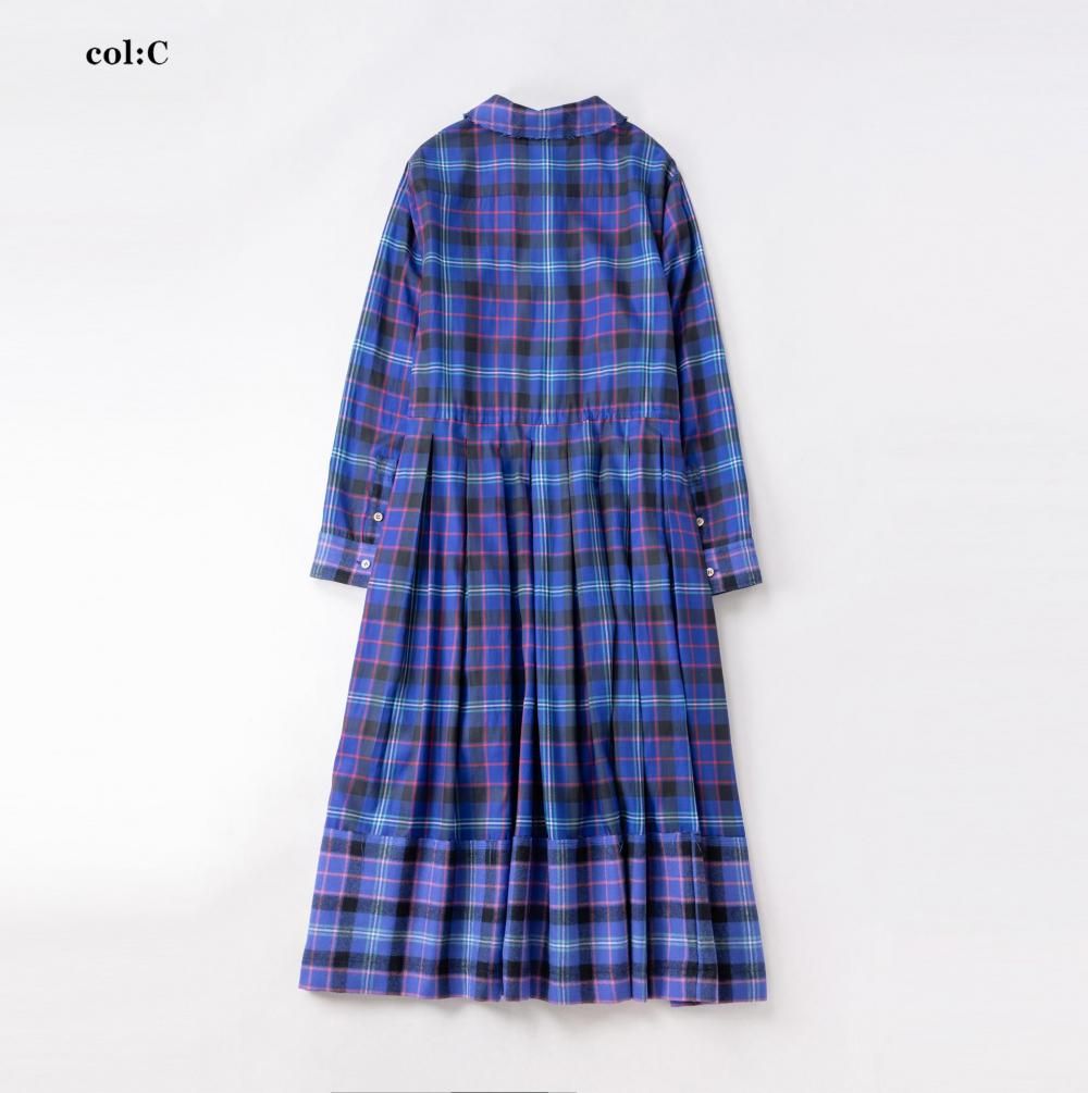 タータンチェックミックス シャツドレス - Jane Marple Online Shop