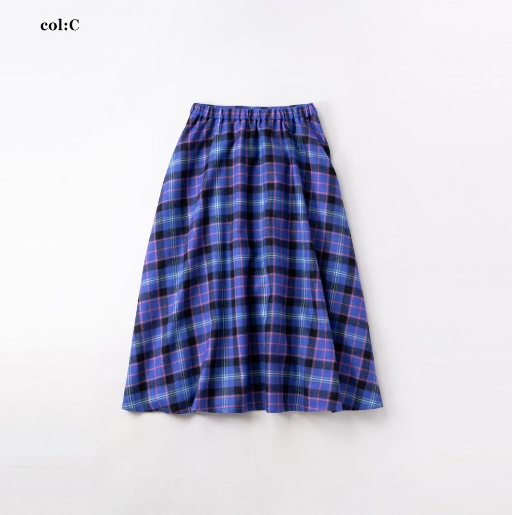 タータンチェック タックフレアスカート - Jane Marple Online Shop