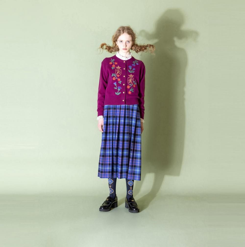 タータンチェック タックフレアスカート - Jane Marple Online Shop