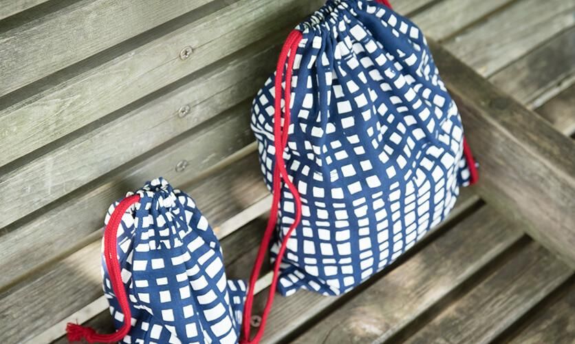 1mで作れる入園グッズ4点セット:madomado/ネイビー