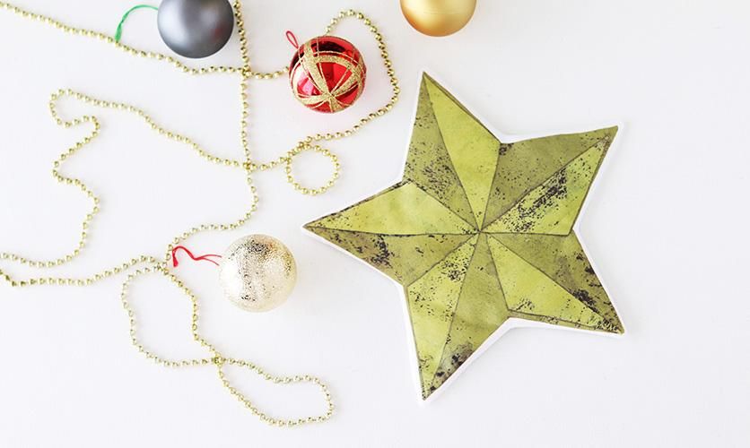 手描き ハンドメイド アート クリスマス絵画 抽象画【大きな星と祈りの木 】 手描き ハンドメイド アート クリスマス絵画 抽象画【大きな星と