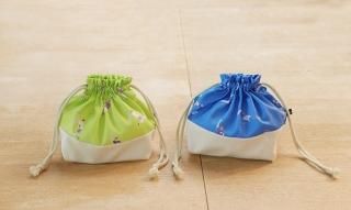 How to sew a lunch bag with a handle] No lining / Drawstring