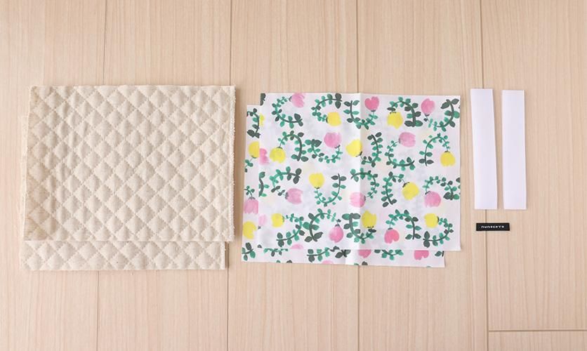 エルゴ用抱っこひもよだれカバー：smallgarden（ホワイト・ブルー）