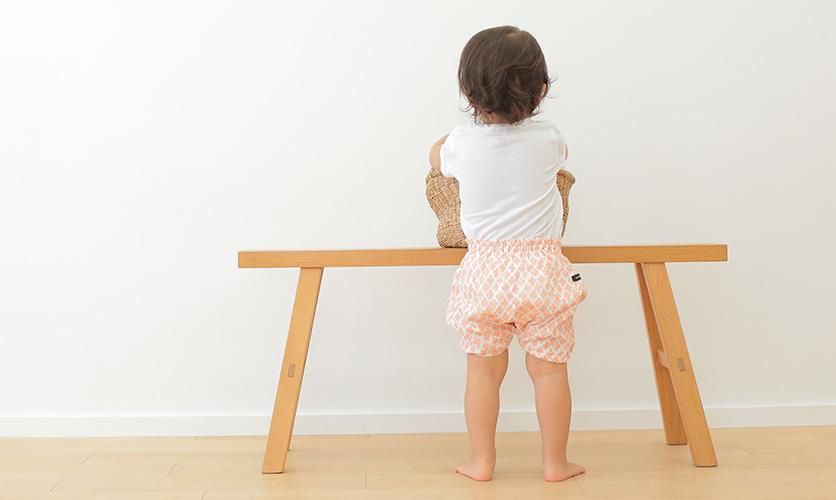 かぼちゃパンツ：flowertile（ピンク・ブルー）