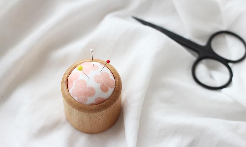 **終了♡小さなピンクッションカップ♡** まるピンクッション（仕上がり品）-nunocoto×kifto-｜ nunocoto