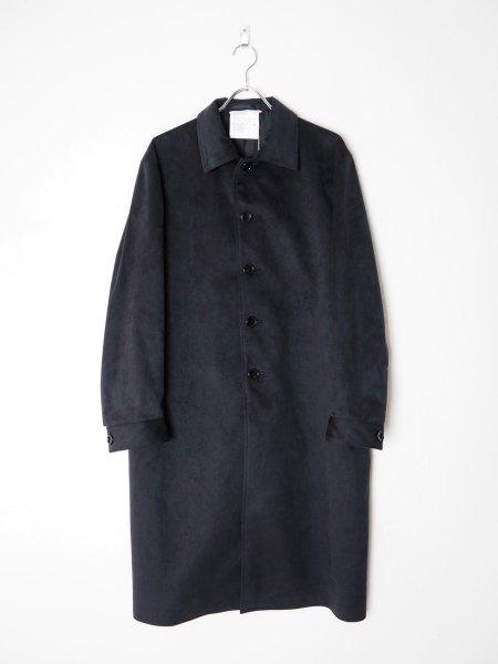 <img class='new_mark_img1' src='https://img.shop-pro.jp/img/new/icons14.gif' style='border:none;display:inline;margin:0px;padding:0px;width:auto;' />[DIGAWEL] FAUX SUEDE LONG COAT -BLACK-