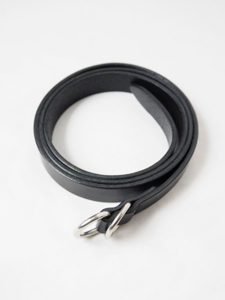 [YOKOSAKAMOTO] RING BELT SLIM -BLACK  SILVER-