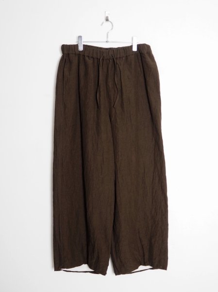 [DIGAWEL] LINEN WIDE LOUNGE PANTS -BROWN-