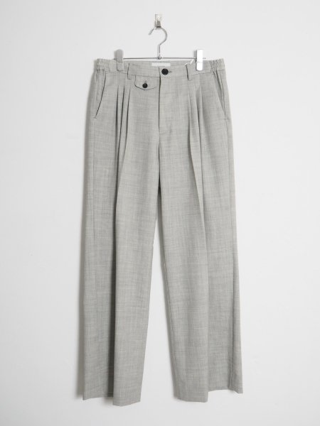 <img class='new_mark_img1' src='https://img.shop-pro.jp/img/new/icons14.gif' style='border:none;display:inline;margin:0px;padding:0px;width:auto;' />[THE JEAN PIERRE] THREE TUCK SUPER WIDE TROUSERS -HEATHER GRAY-