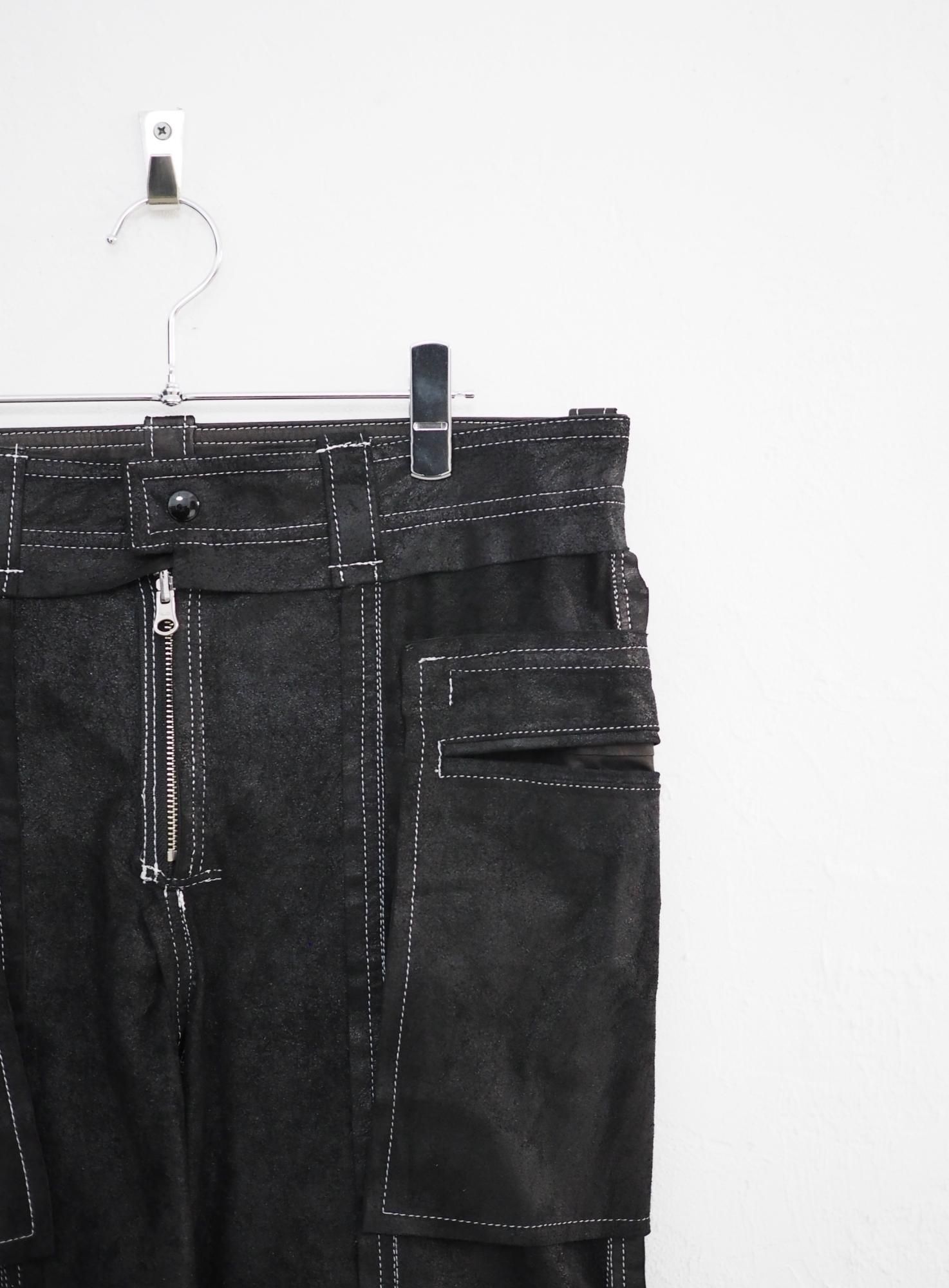 MIDORIKAWA(ミドリカワ) REVERSIBLE LEATHER PANTS -BLACK MIDORIKAWA(ミドリカワ) REVERSIBLE LEATHER PANTS -BLACK