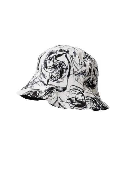<img class='new_mark_img1' src='https://img.shop-pro.jp/img/new/icons14.gif' style='border:none;display:inline;margin:0px;padding:0px;width:auto;' />[SASQUATCHFABRIX.] FLOWER SKETCH TULIP HAT -NATURAL × BLACK-
