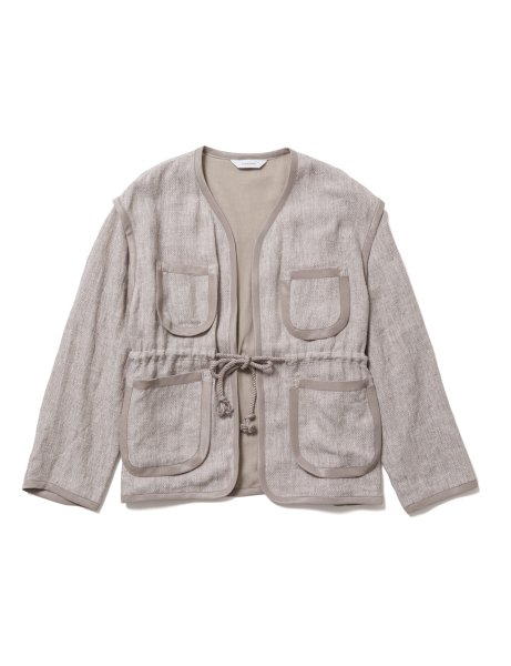 <img class='new_mark_img1' src='https://img.shop-pro.jp/img/new/icons20.gif' style='border:none;display:inline;margin:0px;padding:0px;width:auto;' />[SASQUATCHFABRIX.] LINEN LINER JACKET -NATURAL-