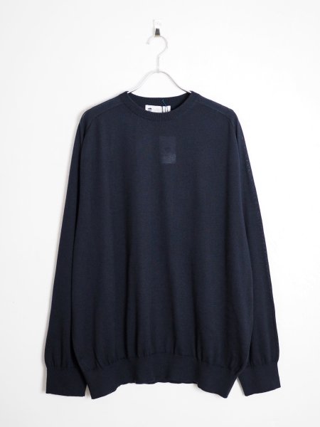 [URU] CREW NECK KNIT -NAVY-