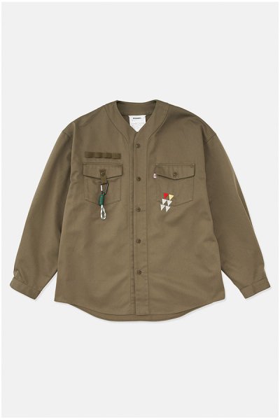 <img class='new_mark_img1' src='https://img.shop-pro.jp/img/new/icons14.gif' style='border:none;display:inline;margin:0px;padding:0px;width:auto;' />[DIGAWEL]×DICKIES CUB SCOUTS OVERSIZED SHIRT -OLIVE-