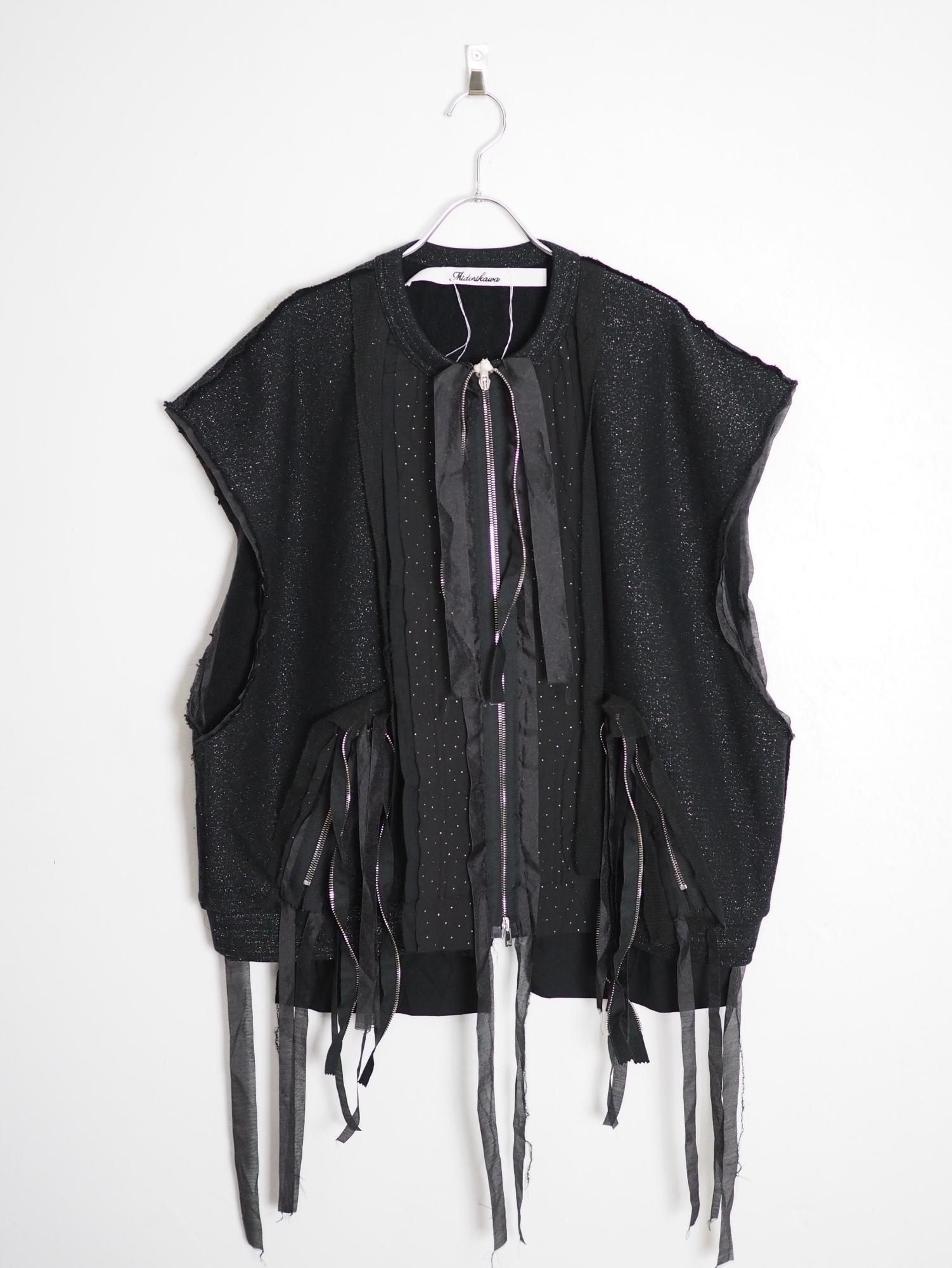 MIDORIKAWA(ミドリカワ) ZIP UP VEST -BLACK LAME-の通販ページ-Bricolage-仙台のセレクトショップ