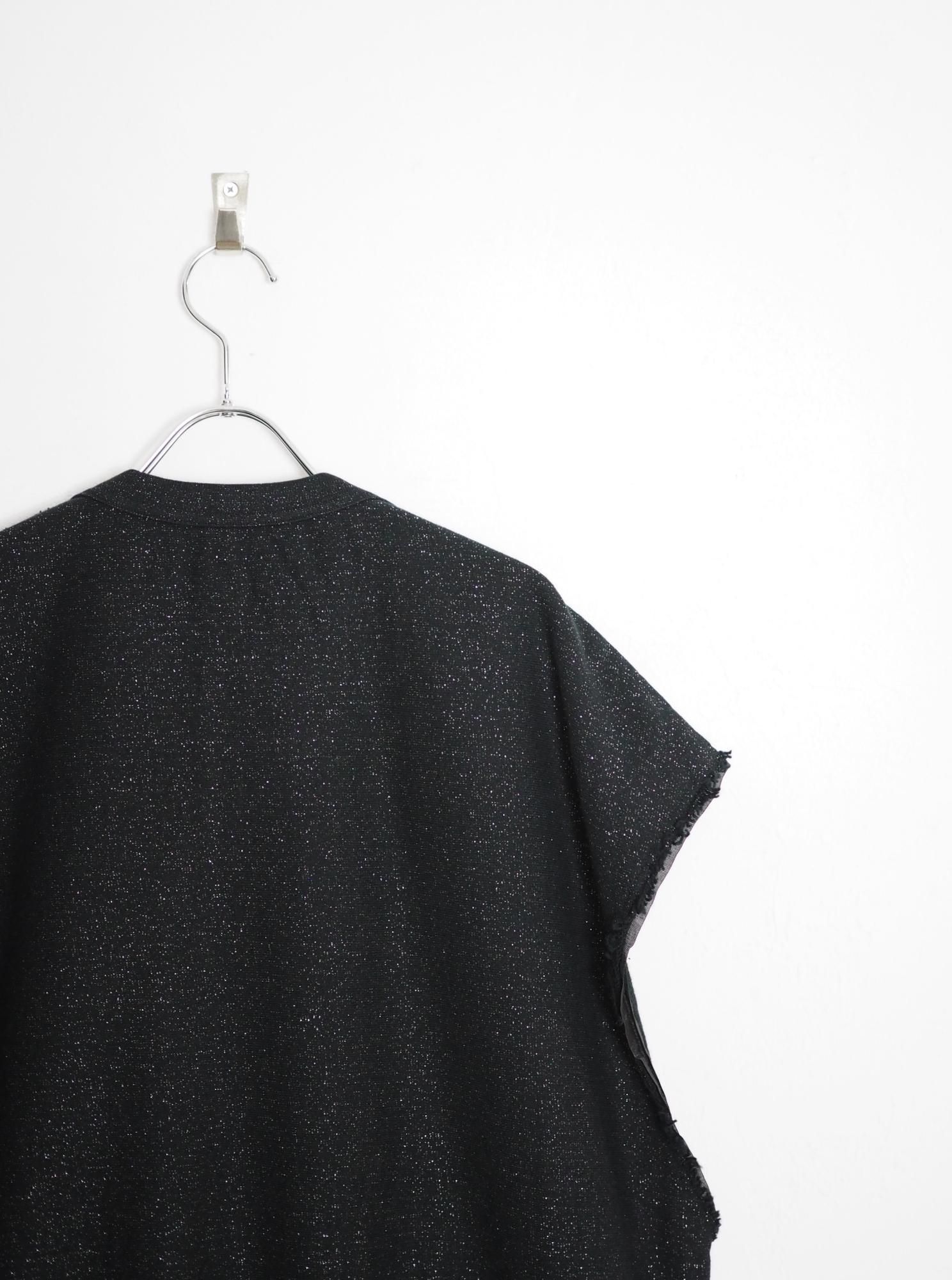 MIDORIKAWA(ミドリカワ) ZIP UP VEST -BLACK LAME-の通販ページ MIDORIKAWA(ミドリカワ) ZIP UP VEST -BLACK LAME-の通販ページ