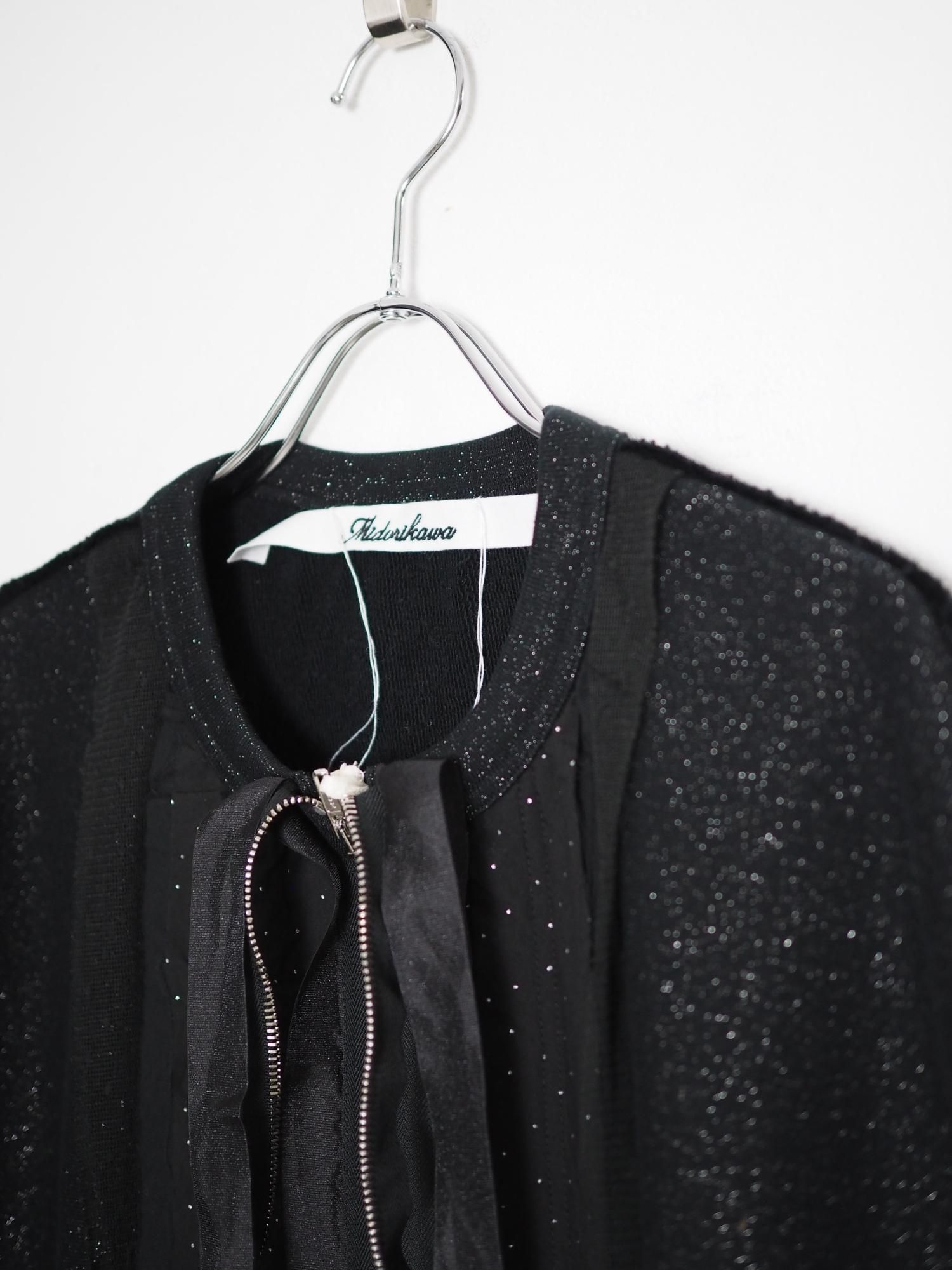 MIDORIKAWA(ミドリカワ) ZIP UP VEST -BLACK LAME-の通販ページ MIDORIKAWA(ミドリカワ) ZIP UP VEST -BLACK LAME-の通販ページ