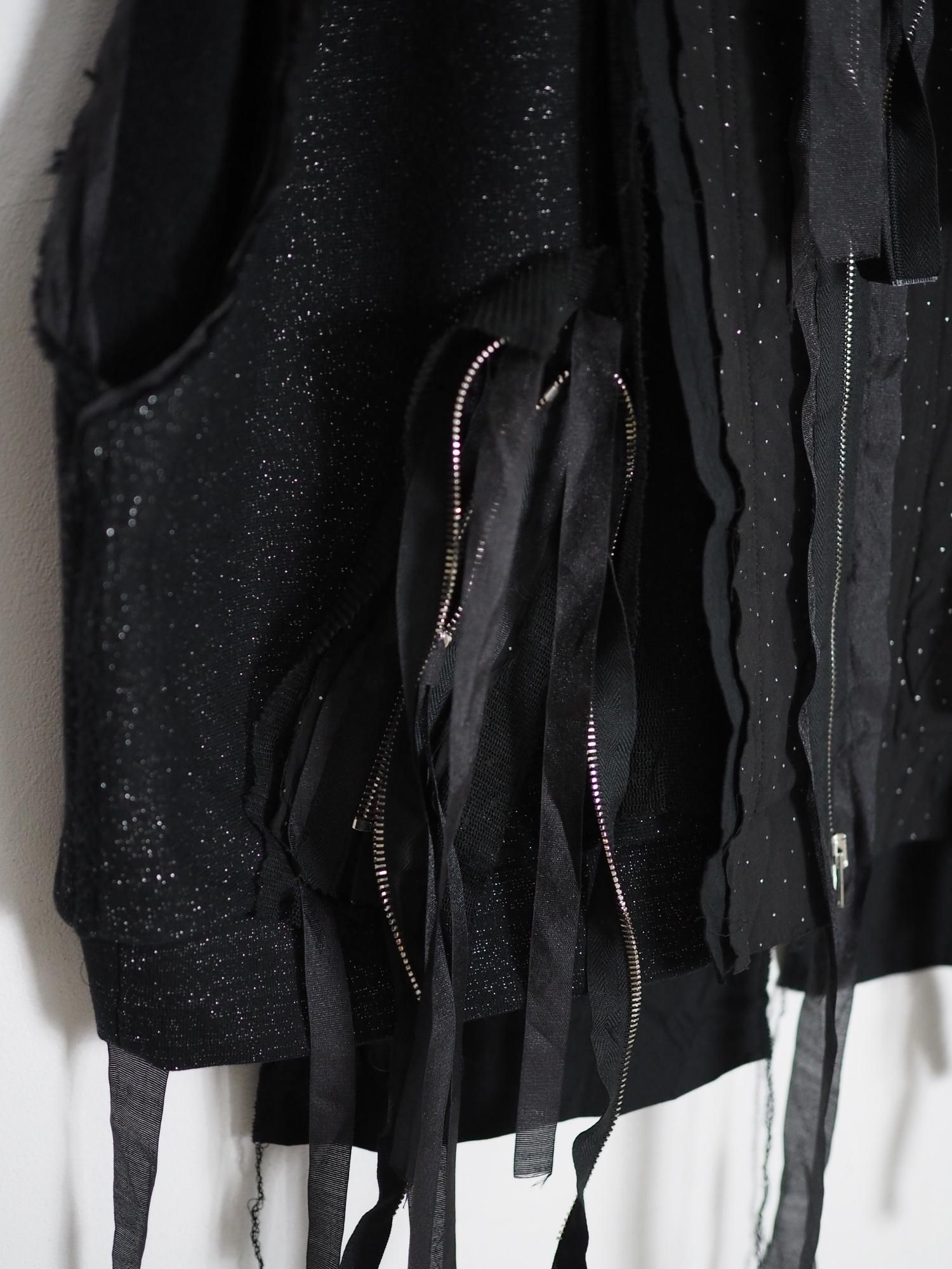 MIDORIKAWA(ミドリカワ) ZIP UP VEST -BLACK LAME-の通販ページ MIDORIKAWA(ミドリカワ) ZIP UP VEST -BLACK LAME-の通販ページ