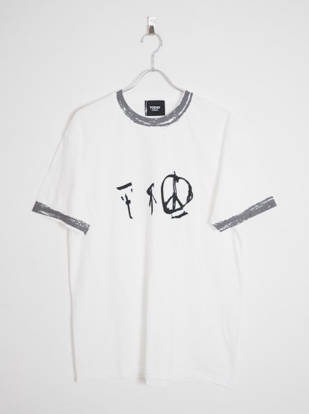 [TODAY edition] PEACE MARK #02 SS TEE -WHITE-