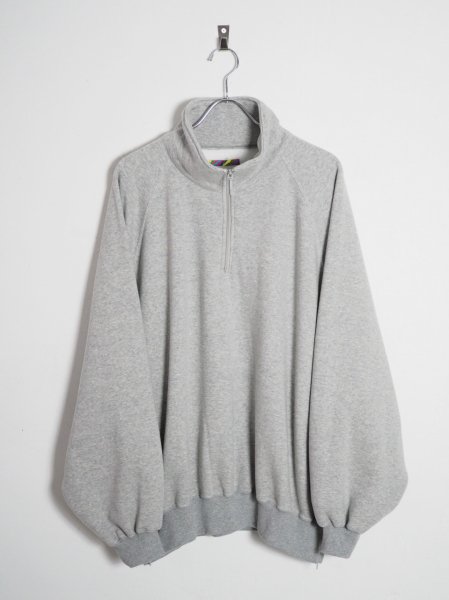 <img class='new_mark_img1' src='https://img.shop-pro.jp/img/new/icons14.gif' style='border:none;display:inline;margin:0px;padding:0px;width:auto;' />[IS-NESS] RELAX PULLOVER HALF ZIP SWEAT SHIRTS -GRAY-