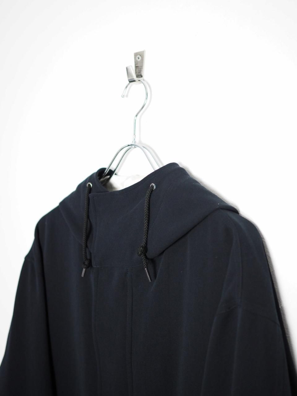 URU] HARD TWIST COTTON SHORT MODS COAT -D.NAVY-