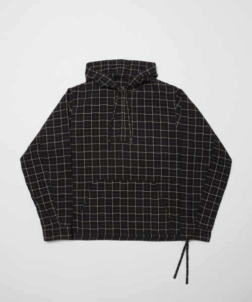 <img class='new_mark_img1' src='https://img.shop-pro.jp/img/new/icons14.gif' style='border:none;display:inline;margin:0px;padding:0px;width:auto;' />[BAL] PULLOVER MEXICAN HOODED SHIRT -BLACK PLAID-