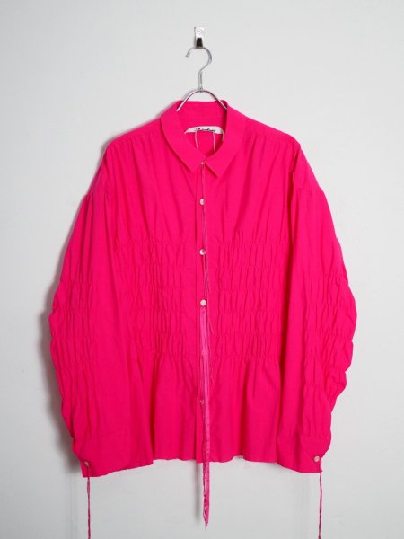 [MIDORIKAWA] GATHER SHIRT -PINK-