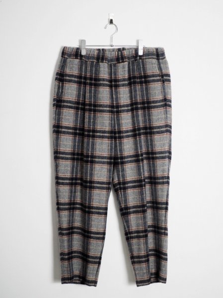 [IS-NESS] WOOL EZ PANTS -BLUE CHECK-
