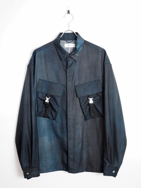 <img class='new_mark_img1' src='https://img.shop-pro.jp/img/new/icons14.gif' style='border:none;display:inline;margin:0px;padding:0px;width:auto;' />[THE JEAN PIERRE] BUCKLE SHELL SHIRT -INK BLACK-