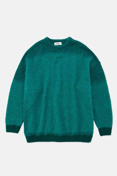 <img class='new_mark_img1' src='https://img.shop-pro.jp/img/new/icons14.gif' style='border:none;display:inline;margin:0px;padding:0px;width:auto;' />[DIGAWEL] PRINT MOHAIR SWEATER -GREEN-