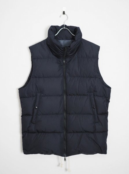 [URU] POLYESTER DOWN VEST -NAVY-