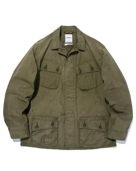 <img class='new_mark_img1' src='https://img.shop-pro.jp/img/new/icons14.gif' style='border:none;display:inline;margin:0px;padding:0px;width:auto;' />[BOWWOW] JUNGLE FATIGUE JACKET -OD OIL DAMAGED-