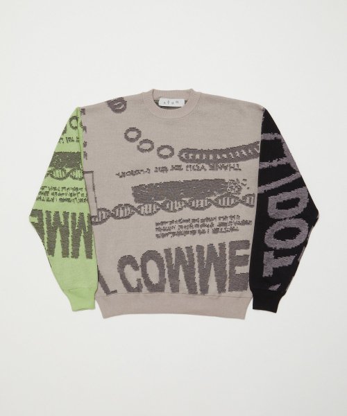 <img class='new_mark_img1' src='https://img.shop-pro.jp/img/new/icons14.gif' style='border:none;display:inline;margin:0px;padding:0px;width:auto;' />[BAL] JACQUARD COTTON CREWNECK SWEATER -GRAY-