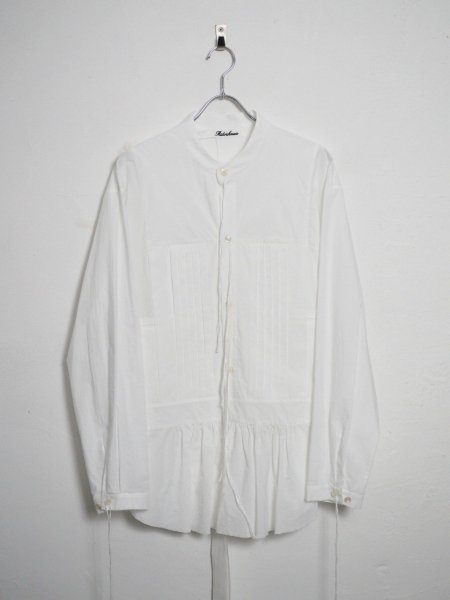<img class='new_mark_img1' src='https://img.shop-pro.jp/img/new/icons14.gif' style='border:none;display:inline;margin:0px;padding:0px;width:auto;' />[MIDORIKAWA] PULLOVER PIN TUCK SHIRT -WHITE-