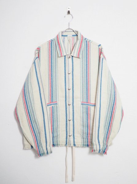 <img class='new_mark_img1' src='https://img.shop-pro.jp/img/new/icons14.gif' style='border:none;display:inline;margin:0px;padding:0px;width:auto;' />[FILL THE BILL] FRINGE COACH JACKET -WHITE STRIPE-

-