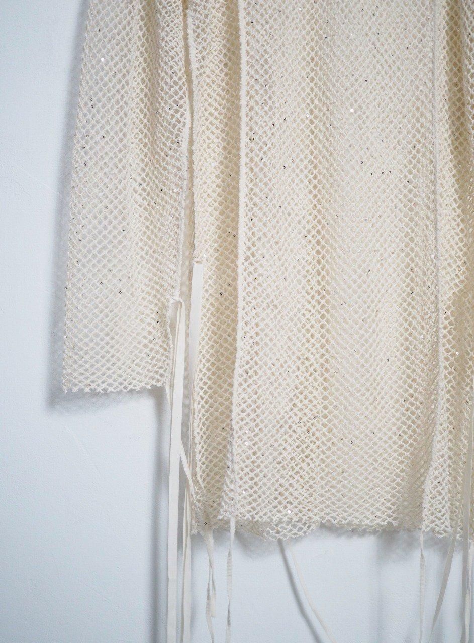 専用品　新品 Midorikawa ミドリカワ SEQUIN MESH MIDORIKAWA(ミドリカワ)SEQUIN MESH TANK TOP -IVORY-