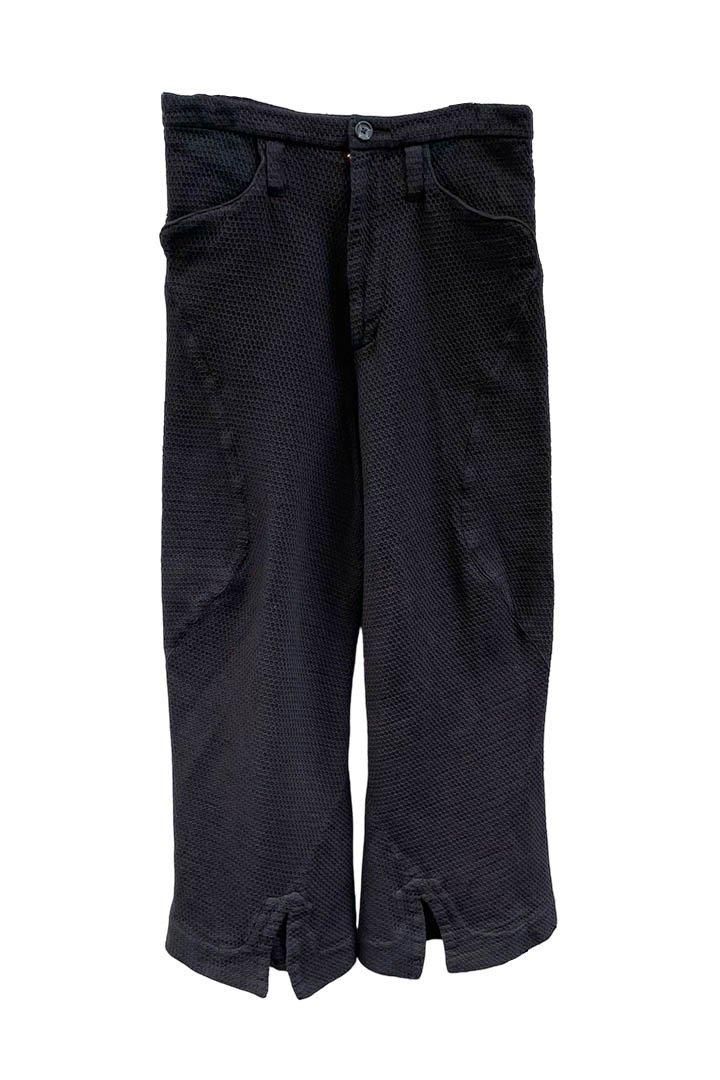 KOZABURO DEXTER PANTS HONEYCOMB SASHIKO -BLACK- KOZABURO DEXTER PANTS HONEYCOMB SASHIKO -BLACK-