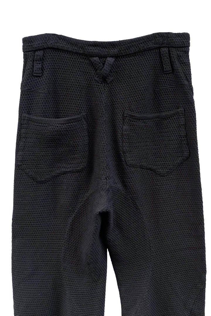KOZABURO DEXTER PANTS HONEYCOMB SASHIKO -BLACK-