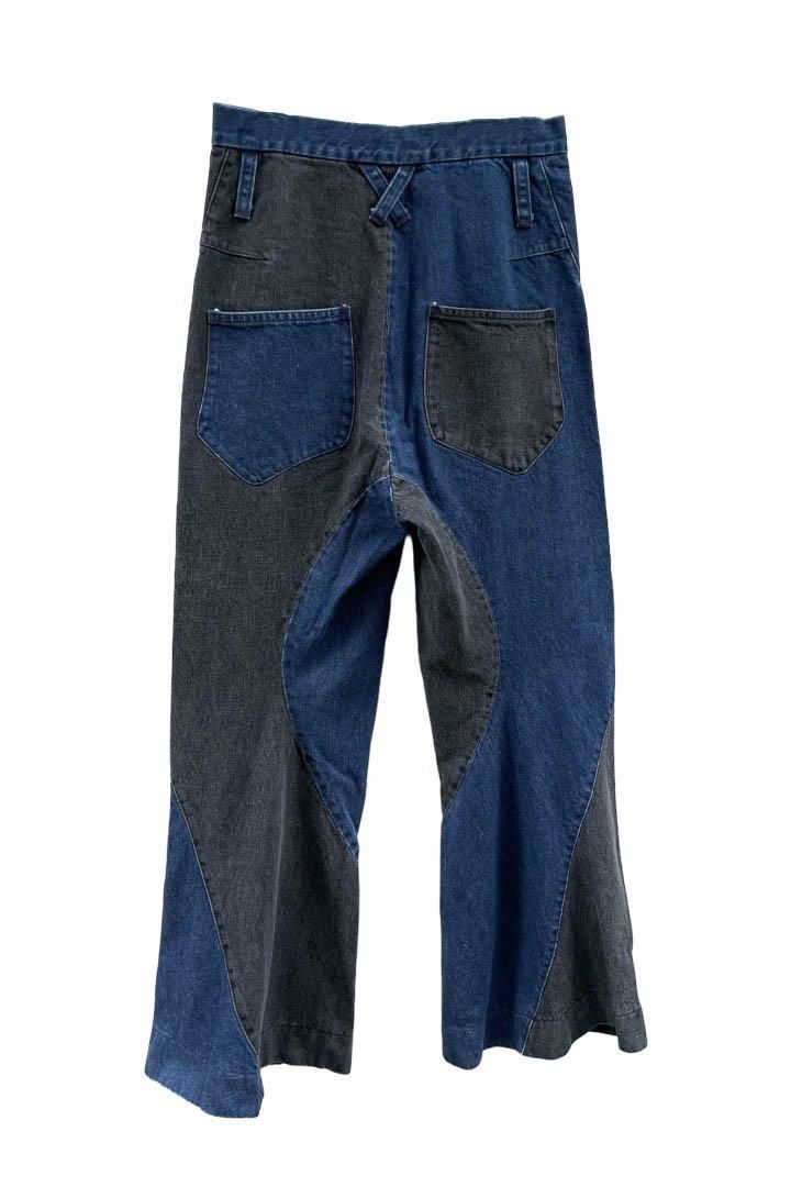 パンツ・ボトムスその他 HUECLOSET Mori lace denim pants KOZABURO DEXTER PANTS DENIM -BLACK/INDIGO-