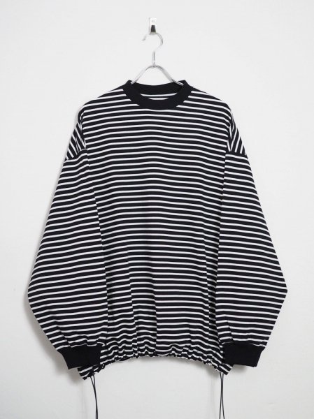 <img class='new_mark_img1' src='https://img.shop-pro.jp/img/new/icons14.gif' style='border:none;display:inline;margin:0px;padding:0px;width:auto;' />[IS-NESS] BALLOON  STRIPES LONG SLEEVE T SHIRT -BLACK/WHITE-