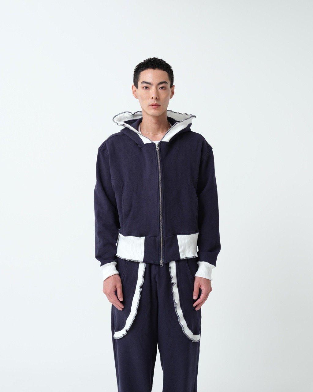 《稀少品》NICK GEAR Frill Sweat Zip blouson FRILL SWEAT ZIP BLOUSON -NAVY-