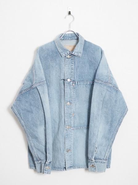<img class='new_mark_img1' src='https://img.shop-pro.jp/img/new/icons14.gif' style='border:none;display:inline;margin:0px;padding:0px;width:auto;' />[PHEBUS] WASHI DENIM JACKET -ICE BLUE-
