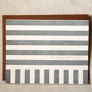 Striped Happy Birthday