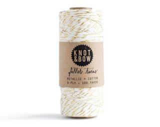 Glitter Twine - Natural with Gold