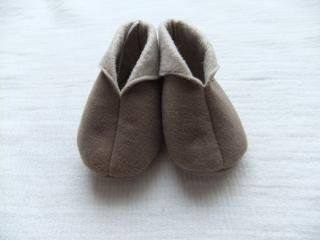 Light Brown Ultra Suede/Felt Lined Booties/Slippers